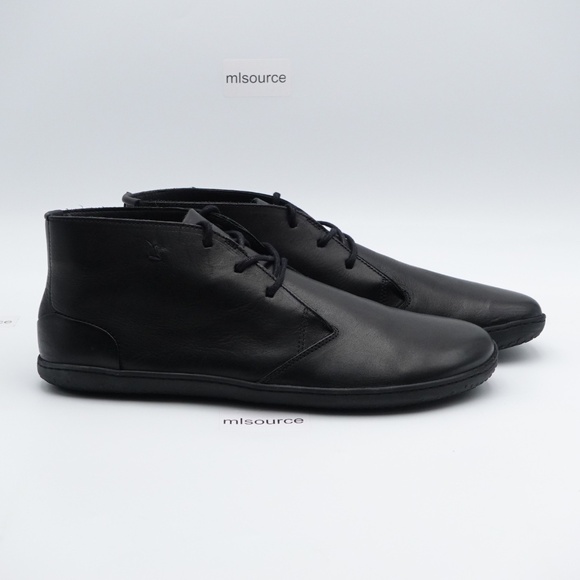 NEW Men's Vivobarefoot Gobi Lux Leather Barefoot Boots Obsidian - Picture 3 of 9